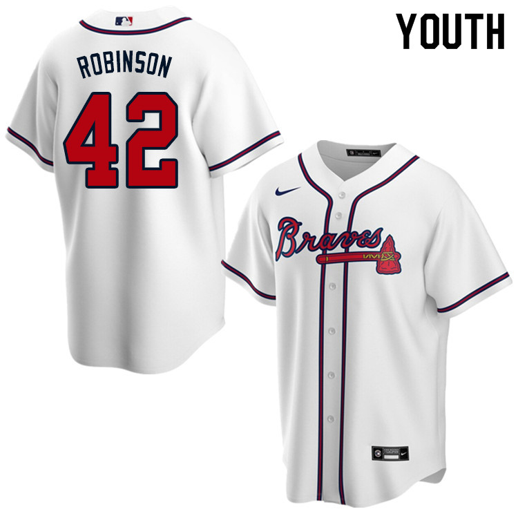 Nike Youth #42 Jackie Robinson Atlanta Braves Baseball Jerseys Sale-White